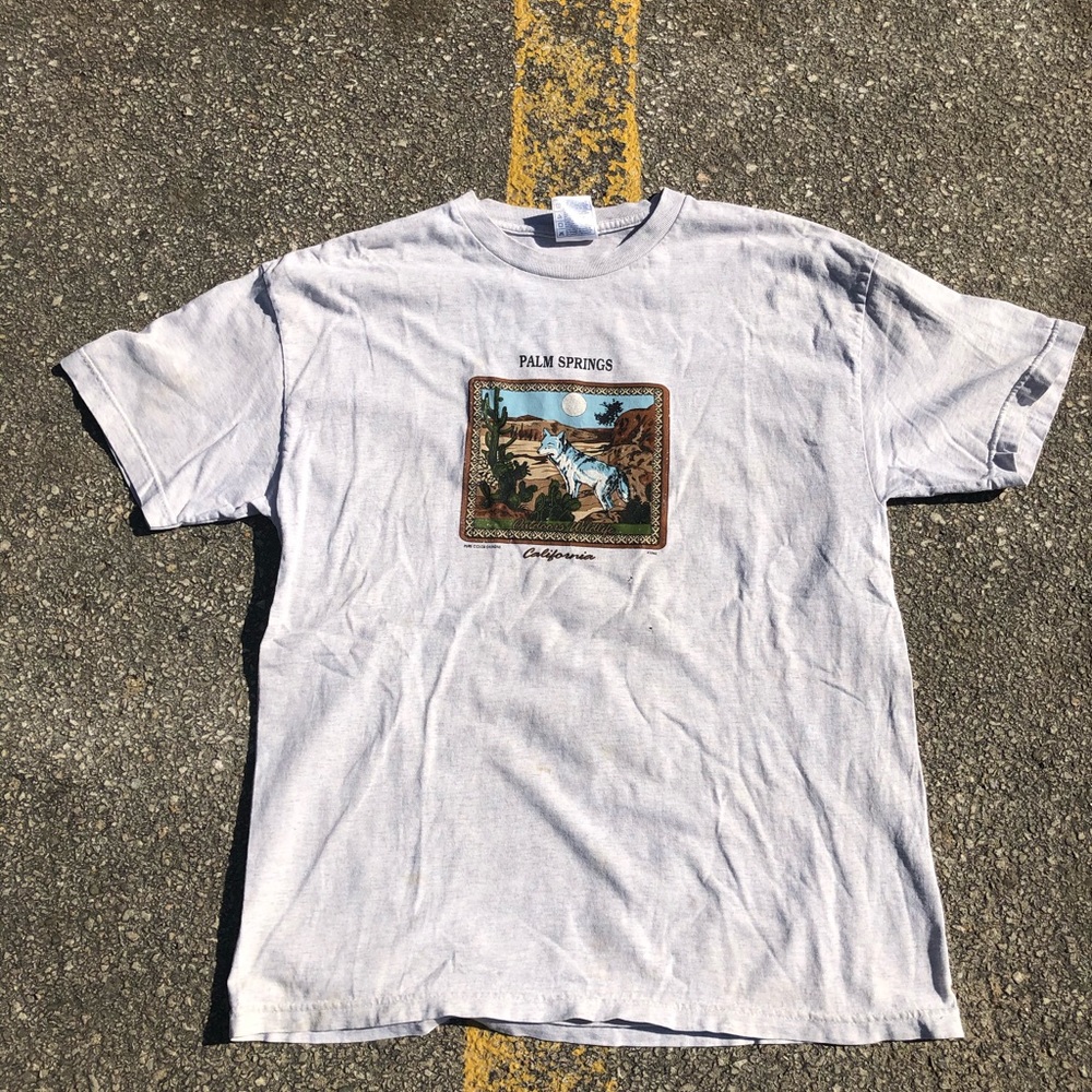 Vintage 90s Palm Springs California Coyote T Shirt